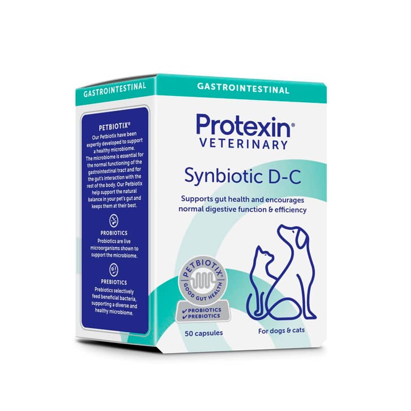 Protexin Synbiotic D-C probiotikas kapsulas suņiem un kaķiem 200mg N50